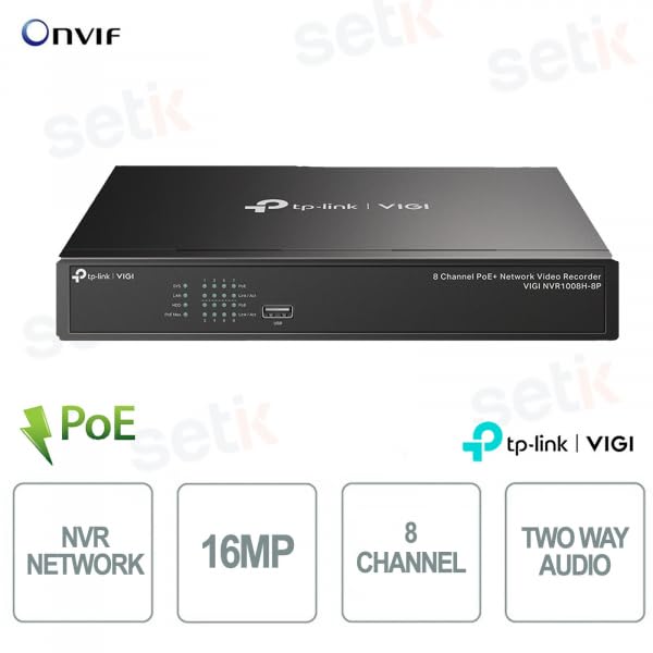 NVR VIGI NVR1008H-8P 08ch PoE BAY 1HDD H265+