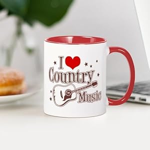 CafePress I Love Country Music Mug 11 oz (325 ml) Ceramic Coffee Mug CafePress I Love Country Music Mug 11 oz 325 ml Ceramic Coffee Mug