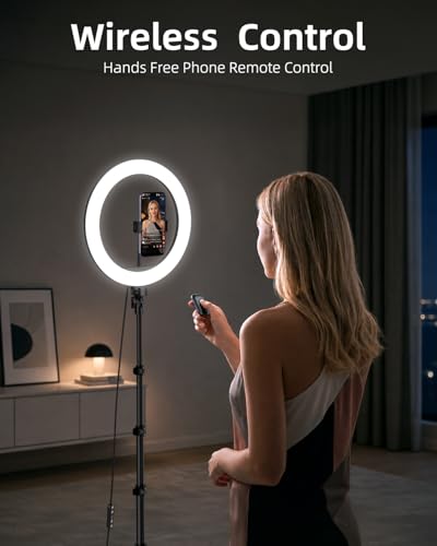Ring Light 12" avec trépied extensible TODI et support téléphone