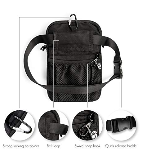 4-in-1 Convertible Nurse Fanny Pack, Black Hardware (Black)