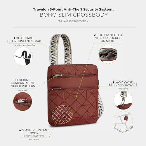 Image of Travelon Anti-Theft Boho Slim Crossbody