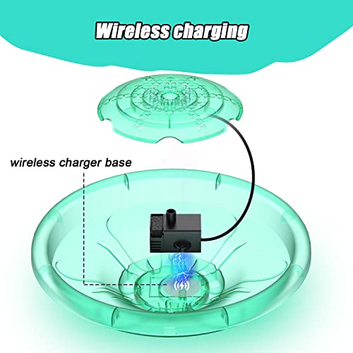 Yzert Bird Bath Fountains Pump 3 Tier Electric With Lights, Diy Tabletop Fountains, 12V Indoor Small Water Fountain, Water Feature For Room, Home, Outdoor, Bird Feeder, Garden, 32.8Ft Power Cord #TOP3