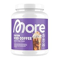 MORE Protein Iced Coffee, 500g, Hazelnut Crispy Cream, Eiskaffee mit wertvollen Proteinen, wenig Zucker und Fett - made in Germany