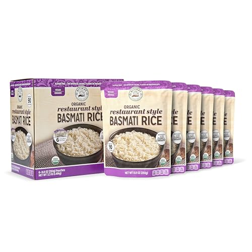 Ritika's Global Grains Organic Restaurant Style Basmati Rice, Ready in 90 Seconds, Microwaveable 8.8 oz Pouches (6-Count Pack) image 5