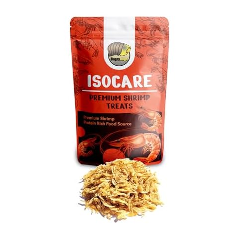 Bugzy Bugs Isocare Premium Dried Shrimp Treats Protein Rich Food Source for Isopods Insects Reptiles Feeders Invertebrates Cover