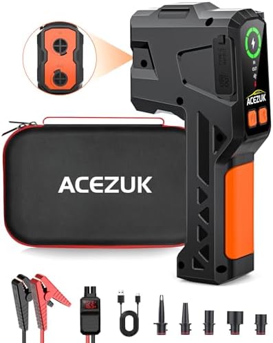 Car Battery (4000A, 3 in 1, Portable Booster 12V, Up to 8L, Gas o...