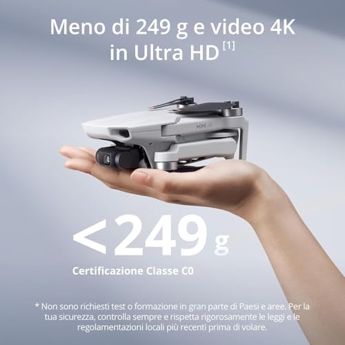 Mini 4K, drone per adulti, fotocamera 4K HD, < 249 g, stabilizzatore 3 assi, trasmissione video 10 km, return automatico, resistenza al vento, 1 batteria per tempo di volo 31', volo intelligente - Gadget - Immagine 1