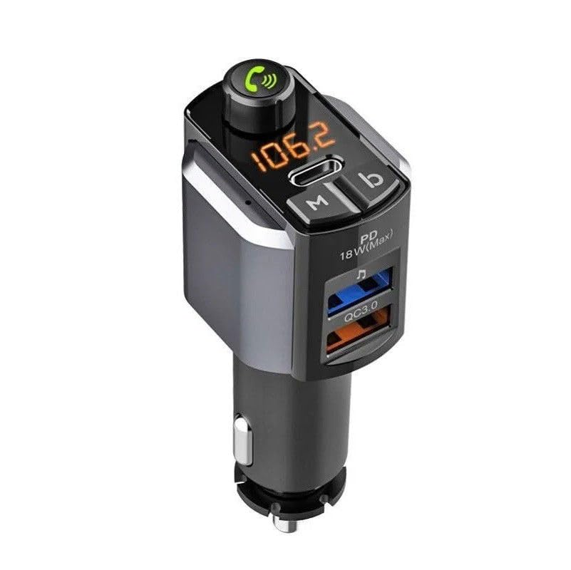 Transmetteur FM Bluetooth 5.0 DrPhone BC29 pour téléphoner en voiture sans kit mains libres