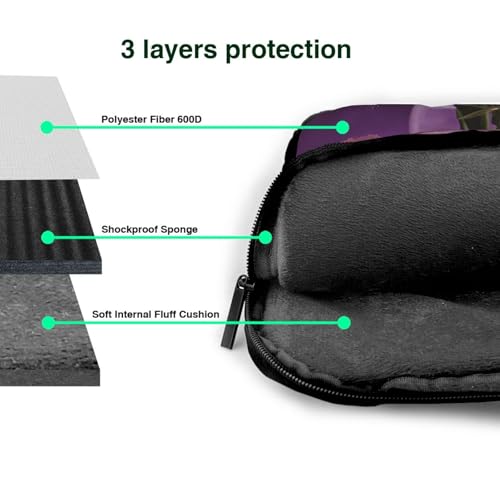 Maletín Slim para Laptop con Correa y Diseño Floral Morado miniatura 5
