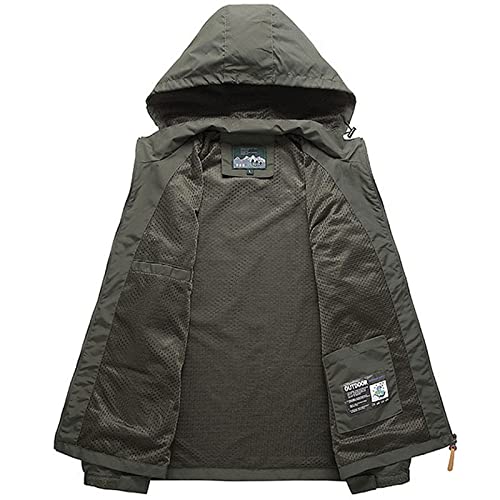 Bomber veste homme léger chaud blouson à capuche imperméable hiver