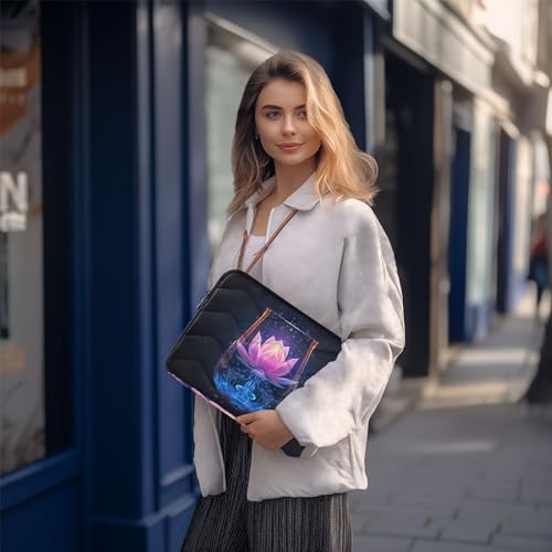 Funda para portátil negra con flores de 13-14 pulgadas miniatura 7
