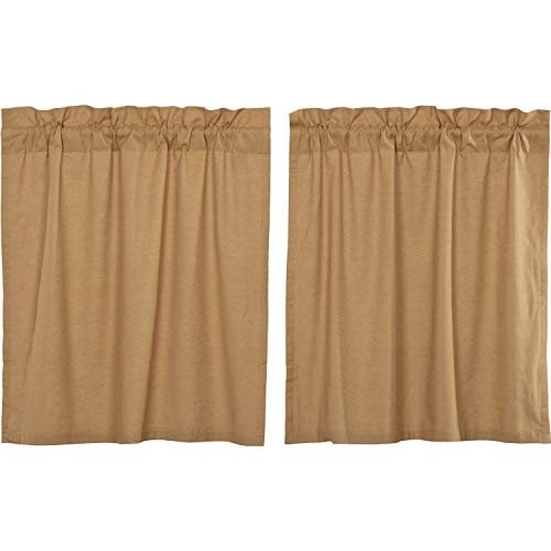 VHC-Brands-Simple-Life-Flax-Khaki-Country-Farmhouse-Kitchen-Window-Curtain-Tier-Set-of-2-L36xW36 VHC Brands Simple Life Flax Khaki Country Farmhouse Kitchen Window Curtain Tier Set of 2 L36xW36