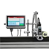 PEKOKO LBX1000 Online Inkjet Printer Date Coder Barcode Lot Codes QRcodes Continuous Inkjet Printer for Carton Box,Glass Bottle,Plastic Bags,Pet Bottles,Metal Parts Coding and Marking