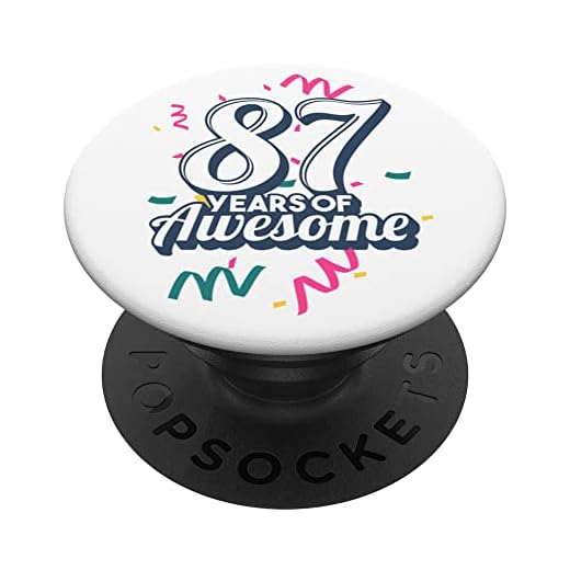 87 cumpleaños 87 años de impresionante cumpleaños de 87 años PopSockets PopGrip Intercambiable