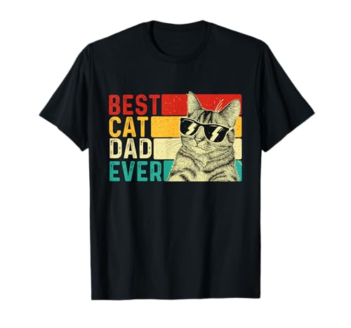Best Cat Dad Ever - Gattino retrò vintage amante degli animali domestici Maglietta