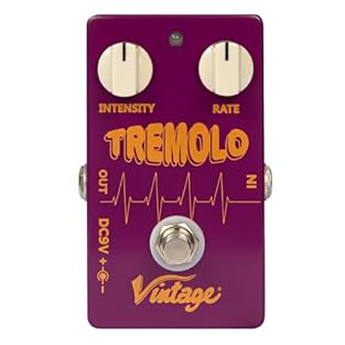 Tone: Delivers vintage tremolo Controls: 2 knobs (Intensity, Rate) Bypass: True bypass (minimizes tone loss) Build: Durable aluminum alloy enclosure Power: DC 9V, 30mA (low power consumption)