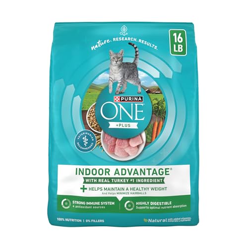 Purina ONE Natural, Low Fat, Weight Control, Indoor Dry Cat Food, +Plus Indoor Advantage - 16 lb....