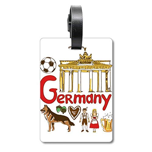 Étiquette de valise Germarie avec symbole national pour bagage voyage