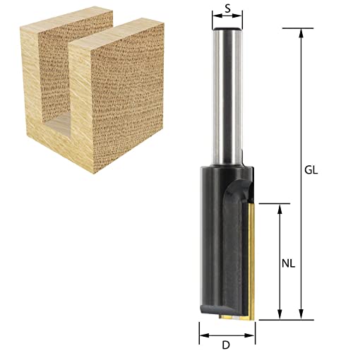 ENT 20087 Wendeplatten - Nutfräser HW, Schaft (S) 12 mm, Durchmesser (D) 16 mm, NL 50 mm, Z1, GL 94 mm