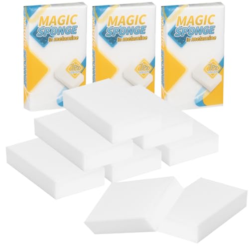 Magic Sponge Eraser Cleaning Sponges 10PCS White Melamine Foam Scourers Pads for Kitchen Bathroom Wall