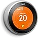 Google Nest Learning Thermostat - Programmable Smart Thermostat for Home - 3rd Generation Nest Thermostat - Compatible with Alexa - Stainless Steel (Renewed)