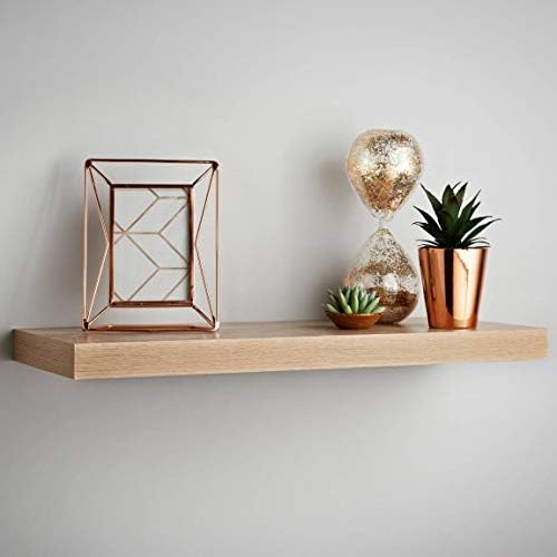 RAHOMESTORE New Elegant Subtle Lokken Floating Shelf 60cm Oak