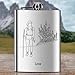 Personalisierter Flachmann mit Gravur | Wanderin-Design | Flachmann mit Wunsch-Namen aus rostfreiem Edelstahl | Geschenke für Frauen Camping Zubehör | Geschenk-Idee Hochzeit Geburtstag