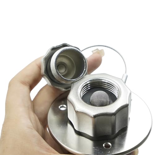 Image of RV City Water Inlet with Check Valve, RV Water Inlet Replacement, RV Water Fill Inlet,RV Water Inlet Connection for for RV Camper Motorhome Trailer Marine,Stainless steel