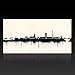 Produktbild Kunstbruder Wilhelmshaven Skyline - Schwarz/Weiss (div. Grössen) - Kunst Druck auf Leinwand 50x100cm
