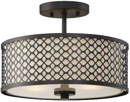 Light Visions PL0033ORB Transitional Semi-Flush Mount Oil Rubbed Bronze