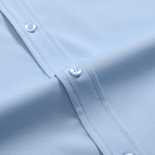 Men's Dress Shirts Stretch Wrinkle Free Formal Long Sleeve Shirts Business Casual Button Down Shirt4