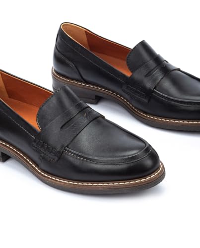 Image of PIKOLINOS Aldaya W8J-3541 Women's Loafers - Premium Calfskin Leather Slip-On - Lightweight Comfort, Removable Insole, Medium & Wide Width Ergonomic Everyday Support
