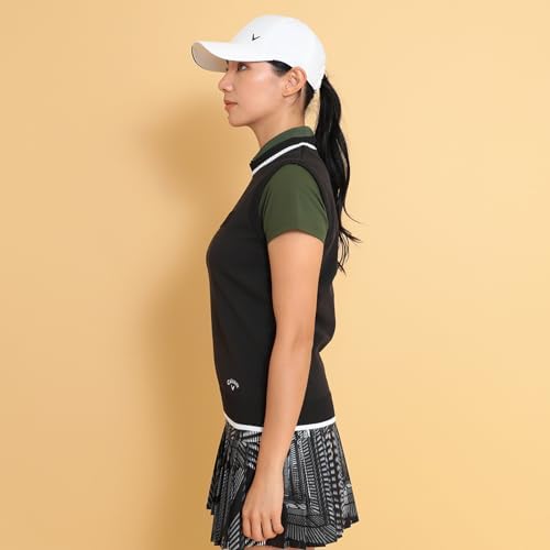 新品　callaway キャロウェイ　ゴルフウェア　レディース　ロゴニットベスト キャロウェイ Callaway レディース ピンタックロゴ クルーネック