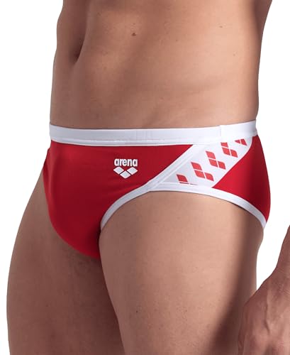 Image of ARENA Men's Icons Solid Swim Briefs Professional Training Swimsuit Sports Trunk