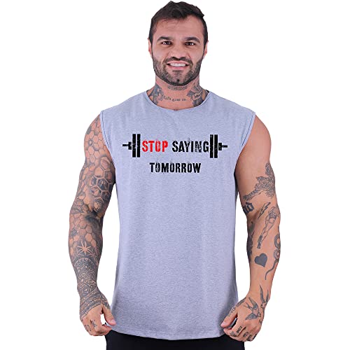 Kit 3 Regatas Machão Longline Masculina MXD Conceito Sem Manga Treino Academia Musculação Estampada