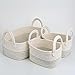 Cotton Rope Storage Baskets Storage Bins Organizer Decorative Woven Basket With Handles for Nursery Baby Clothes, Toy, Makeup, Books, Set of 3