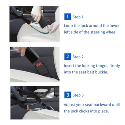 Universal Seat Belt Steering Wheel Lock