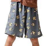 [AMUSA] プリントサーフパンツ(バナナカーキ,140) ak3311