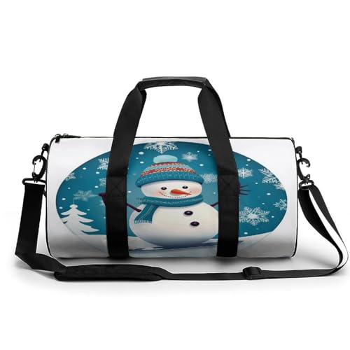 Sac de gym imprimé bonhomme de neige compact 45cm pour casier de sport