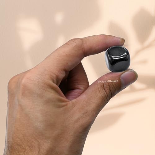 Image of Certified Black Obsidian Crystal Healing Tumbled Stone, Natural Polished Crystals for DIY Crafts, Manifestation, Meditation, Pooja Feng Shui and Reiki Healing (30 Grams)