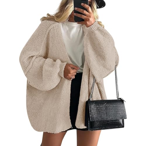 Opiniones y reviews de Prendas de punto para Mujer disponible en línea para comprar. 38 BPDDKA Suéter Tipo Cárdigan de Gran Tamaño para Mujer, Suéter Ligero de Punto con Frente Abierto y Mangas Largas de Linterna para Otoño e Invierno (MX/US, Alfa, Chico,...