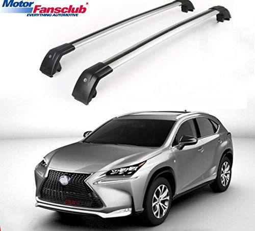 MotorFansClub Roof Racks Cross Bars Fit for Compatible with Lexus NX NX200 NX200t NX300H NX300 2015 2016 2017 Baggage Luggage Racks Rail Crossbars Lockable (2 PCS)