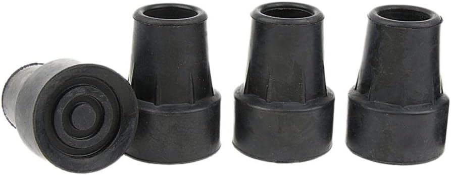 LOSA 4 Pieces Walking Stick Ferrule Rubber Crutch Tips Bottom End Protector 19mm