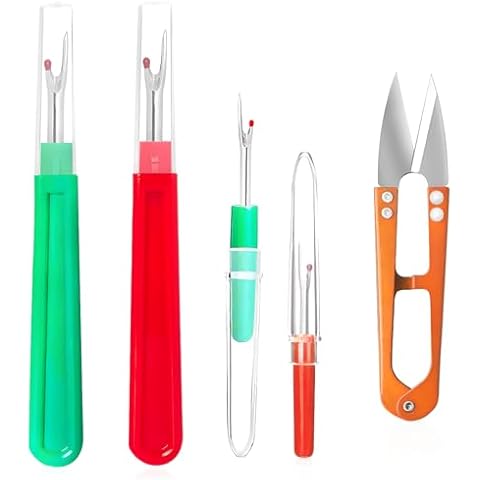 MUUZLL Seam Rippers, Seam Ripper and Thread Remover Kit, Sharp Sewing Seam Thread Remover Stitch Unpicker with Ergonomic Handles for Needle Work Patterns and Sewing Clothes Cover