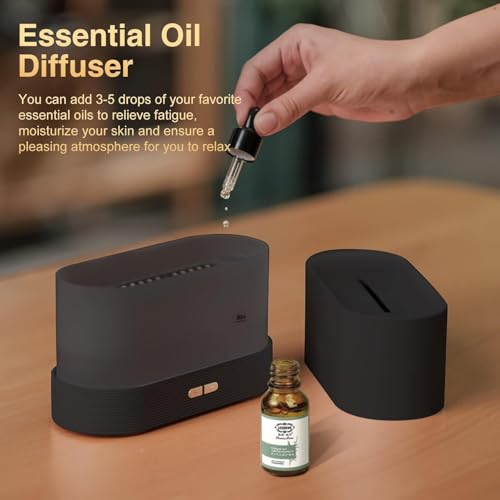 Image of AKARAN Essential Oil Aroma Air Diffuser Humidifier Aromatherapy Air Freshener for Home, Office, Car, Bedroom, Spa & Yoga (Black)