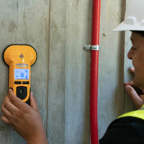 Image of Zircon MetalliScanner MT7 Metal Scanner for Concrete and Walls, Metal Detector for Rebar, Pipes, Junction Boxes and Hidden Objects up to 6 in. Deep with Backlit Display and Pivoting Handle