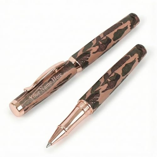 Image of Metal Pen with Blue Ink Signature Pens Customize Print Name Gift (Italic 034)