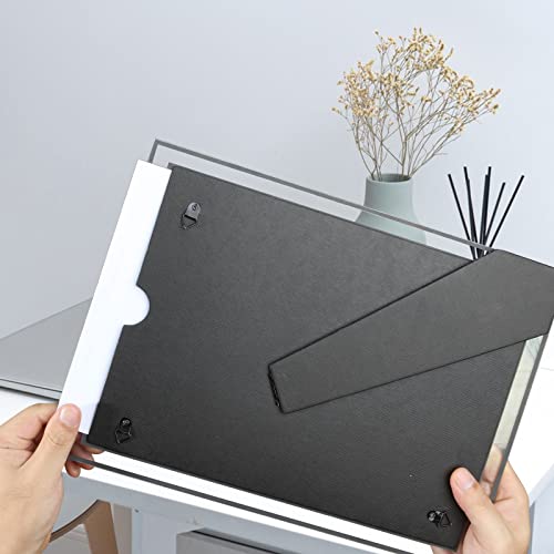 ASelected Wand-und Tischplatte Bilderrahmen für Urkunden, Silber, A4 (2er Pack)