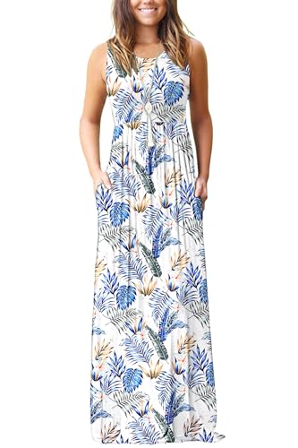 Image of AUSELILY Women's Classic Sleeveless Loose Plain Casual Long Maxi Dresses for Women 2026