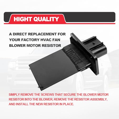 Image of HVAC Blower motor resistance Compatible with Ford Expedition Escape F150 F250 F350 Super Duty Mustang Lincoln Mark LT Mercury Mariner Replace OE 3F2Z-18591-AA